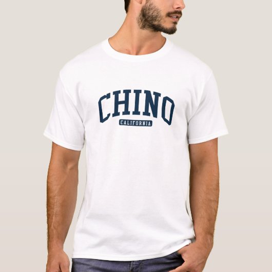 Chino California CA College Universiteit Stijl Nav T-shirt (Voorkant)