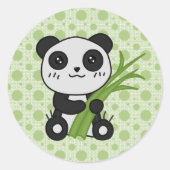 Chino De Panda Ronde Sticker (Voorkant)