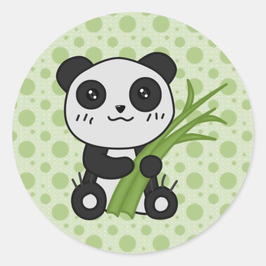 Chino De Panda Ronde Sticker (Voorkant)