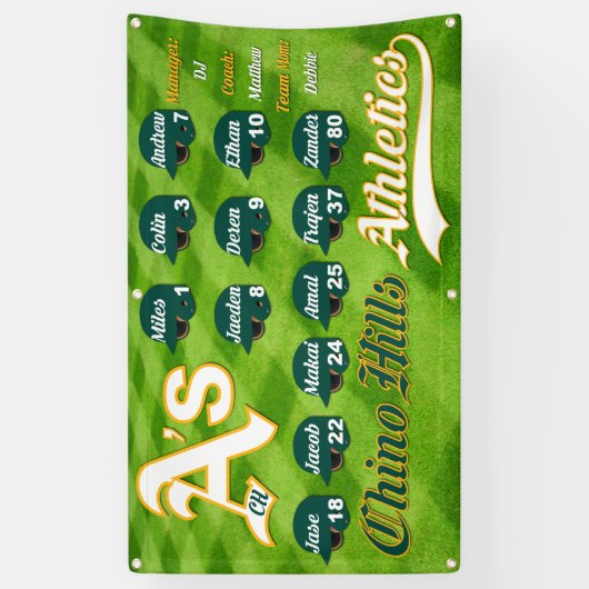 Chino Hills A's Banner (Verticaal)