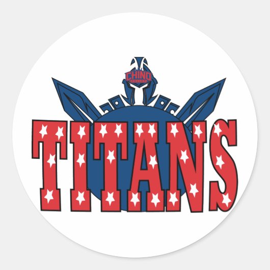 Chino Valley Titans Clear Sticker (Voorkant)