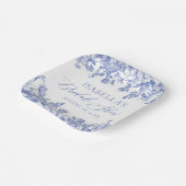 Chinoise Frans Victoriaans blauw Vrijgezellenfeest Papieren Bordje (Gebogen)