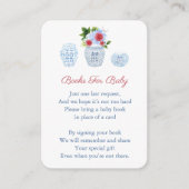Chinoiserie 4e juli Book Request Baby shower Informatiekaartje (Voorkant)