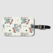 Chinoiserie Aangepaste Grandmillennial Mahjong Bagagelabel (Voorkant (horizontaal))