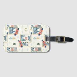 Chinoiserie Aangepaste Grandmillennial Mahjong Bagagelabel