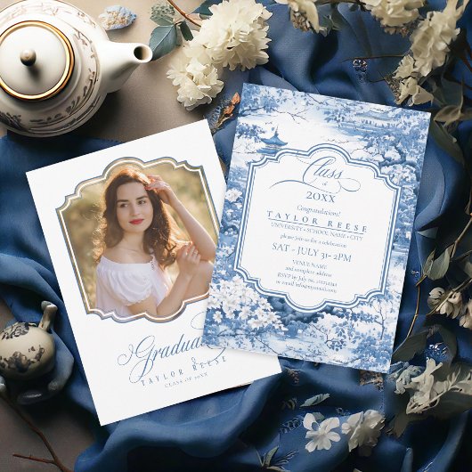 Chinoiserie Afstuderen Fotosjabloon ID1098 Kaart