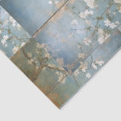 Chinoiserie Aged Blue Panel Collage Tissuepapier (Detail)