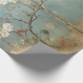 Chinoiserie Aged Blue Panels Cadeaupapier (Hoek)