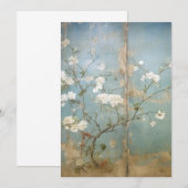 Chinoiserie Aged Blue Panels Kaart (Voorkant / Achterkant)