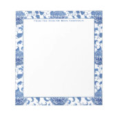 Chinoiserie Antiek blauw en witte gember pot Notitieblok (Voorkant)