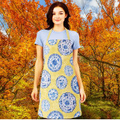 Chinoiserie Antiek Borden vervaagd Damask Schort