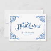  Chinoiserie Antiek Lijst bruiloft Bedankkaart (Voorkant)