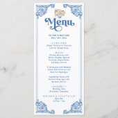  Chinoiserie Antiek Lijst bruiloft Diner Menu (Voorkant)