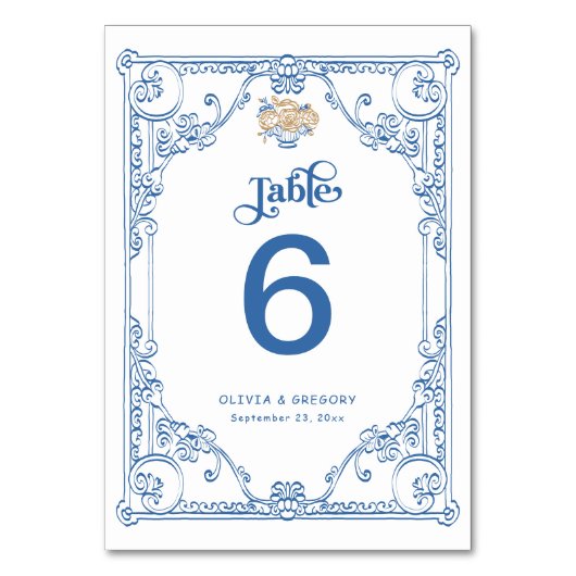 Chinoiserie Antiek Lijst bruiloft Kaart (Achterkant)