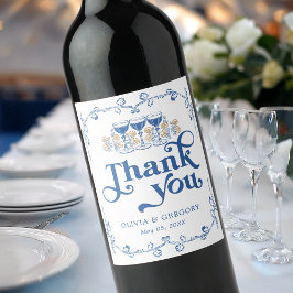 Chinoiserie Antiek Lijst bruiloft Wijn Etiket