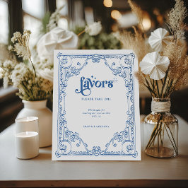 Chinoiserie Antiek Lijst Wedding Favors Reclamebord Met Voetstuk