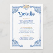 Chinoiserie Antiek Lijst Weddomg Details Informatiekaartje (Voorkant)