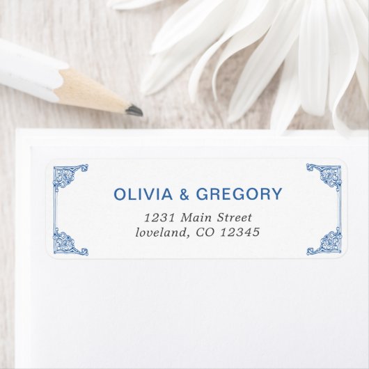  Chinoiserie Antiek retouradreslabels Etiket (Insitu)