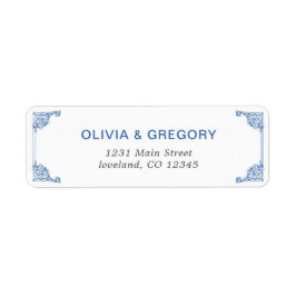 Chinoiserie Antiek retouradreslabels Etiket