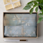 Chinoiserie Antiqued Blue Panels & Cherry Trees Tissuepapier (Geschenk)