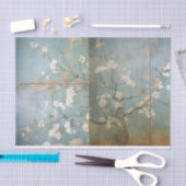 Chinoiserie Antiqued Blue Panels & Cherry Trees Tissuepapier (Craft)