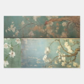 Chinoiserie Antiqued Green & Apple Blossom 1 Inpakpapier Vel (Voorkant 2)