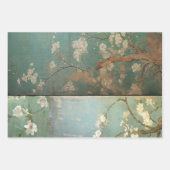 Chinoiserie Antiqued Green & Apple Blossom 1 Inpakpapier Vel (Voorkant)