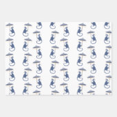 Chinoiserie-apen en Bamboe Gift Wrap Sheets Inpakpapier Vel (Voorkant 2)