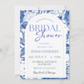 Chinoiserie Aziatisch Iets Blauw Vrijgezellenfeest Kaart (Voorkant)