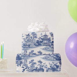  Chinoiserie Aziatische landschapsschilderij Cadeaupapier