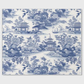  Chinoiserie Aziatische landschapsschilderij Cadeaupapier (Vlak)