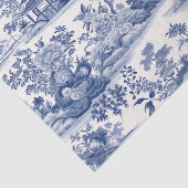 Chinoiserie Aziatische Landschapsschilderij Decoup Tissuepapier (Detail)