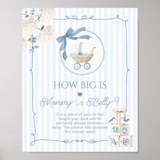 Chinoiserie Baby Carriage How big is Mommys belly Poster (Voorkant)