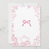 Chinoiserie Baby is Brewing Tea Floral Baby Shower Kaart (Achterkant)