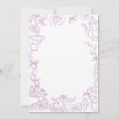 Chinoiserie Baby is het brouwen van thee Floral Ba Kaart (Achterkant)