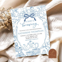 Chinoiserie Baby is het brouwen van thee Floral Ba