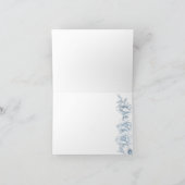 Chinoiserie Baby shower Bedankt Kaart Blauw Bloeme (Binnen)