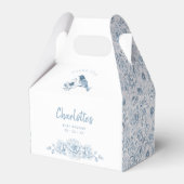 Chinoiserie Baby shower Favoriet Box – Blue Floral Bedankdoosjes (Voorkant Zijde)