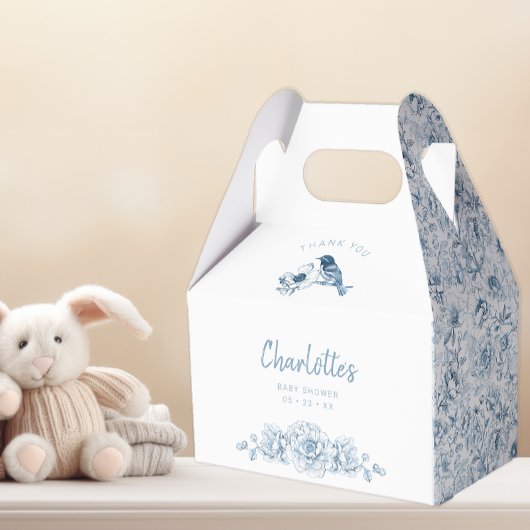 Chinoiserie Baby shower Favoriet Box – Blue Floral Bedankdoosjes