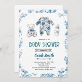 Chinoiserie baby shower feest uitnodiging (Voorkant / Achterkant)