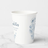 Chinoiserie Baby showers bekers – Dusty Blue Flora (Rechts)