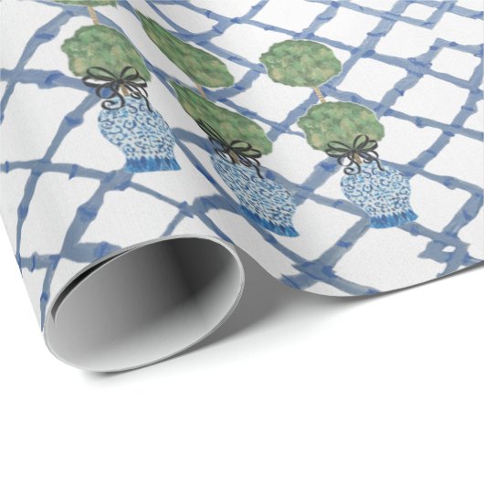 Chinoiserie Bamboe Topiaries Topiary Tissue Paper Cadeaupapier (Rol Hoek)