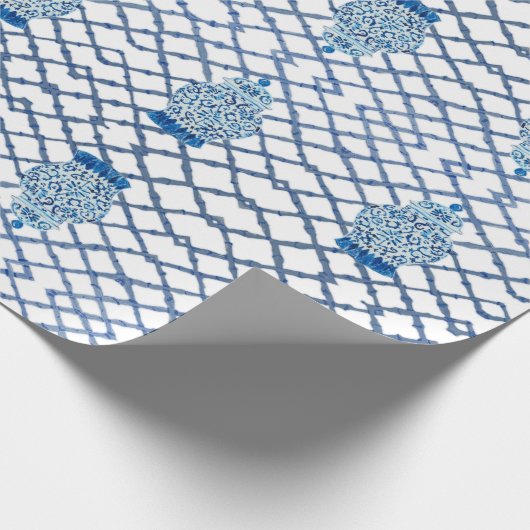 Chinoiserie Bamboo Ginger Jar Cadeaupapier (Hoek)