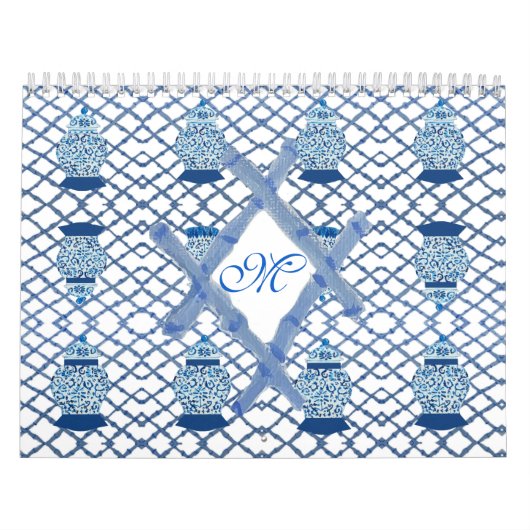 Chinoiserie Bamboo Ginger Jar Jars Kalender (Hoes)