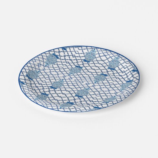 Chinoiserie Bamboo Ginger Jar  Papieren Bordje (Gekanteld)