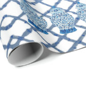 Chinoiserie Bamboo Ginger Jar Wrapping Paper Cadeaupapier (Rol Hoek)