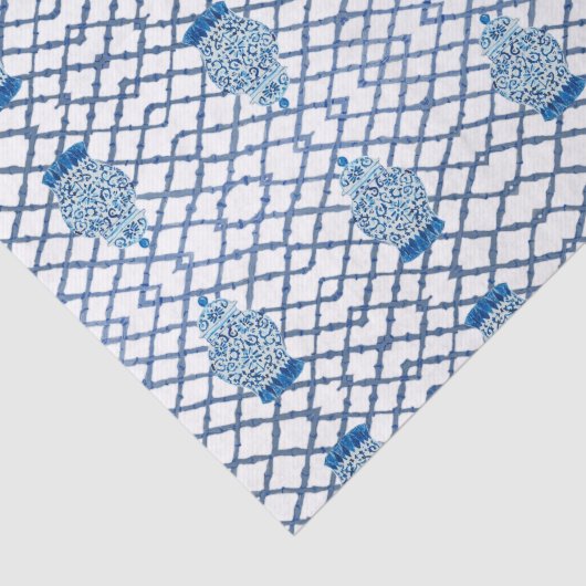 Chinoiserie Bamboo Ginger Jars Tissuepapier (Detail)