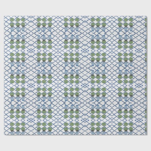 Chinoiserie Bamboo Topiaries Topiary  Cadeaupapier (Vlak)