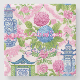 Chinoiserie Bams Cracks en Snacks Aangepaste Mahjo Stenen Onderzetter