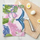 Chinoiserie Bams Cracks en Snacks Aangepaste Mahjo Theedoek (Quarter Fold)